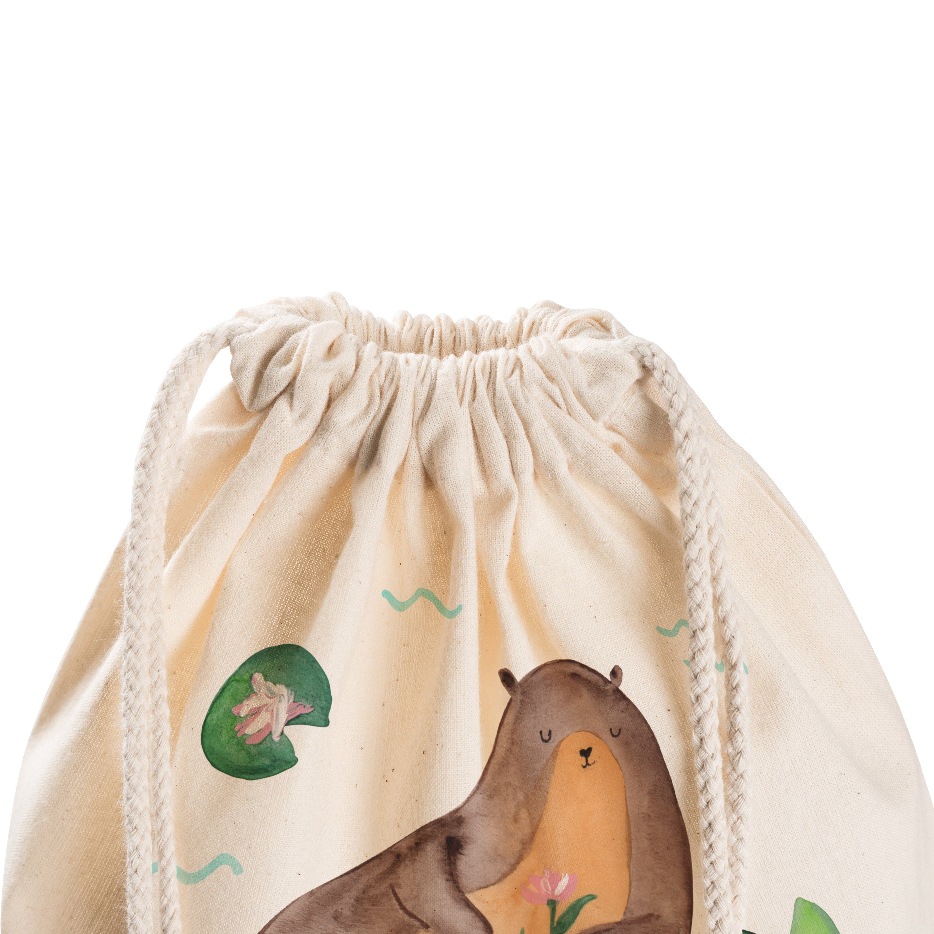 Otter & Fischotter, Mr. Mrs. Geschenk, - glücklich, Transparent Seerose (1-tlg) - Ot Panda Sporttasche mit