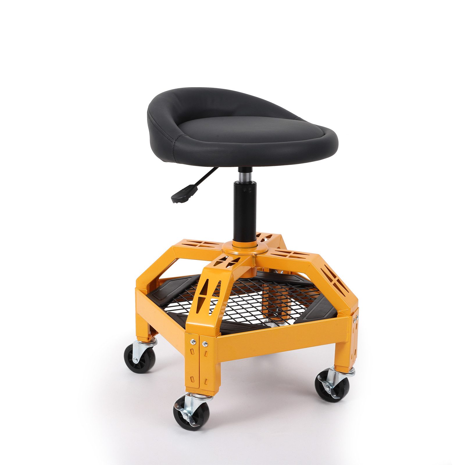 GarveeMore Arbeitshocker Robuster Mechanikerhocker bis 136 kg, höhenverstellbar, 360° drehbar