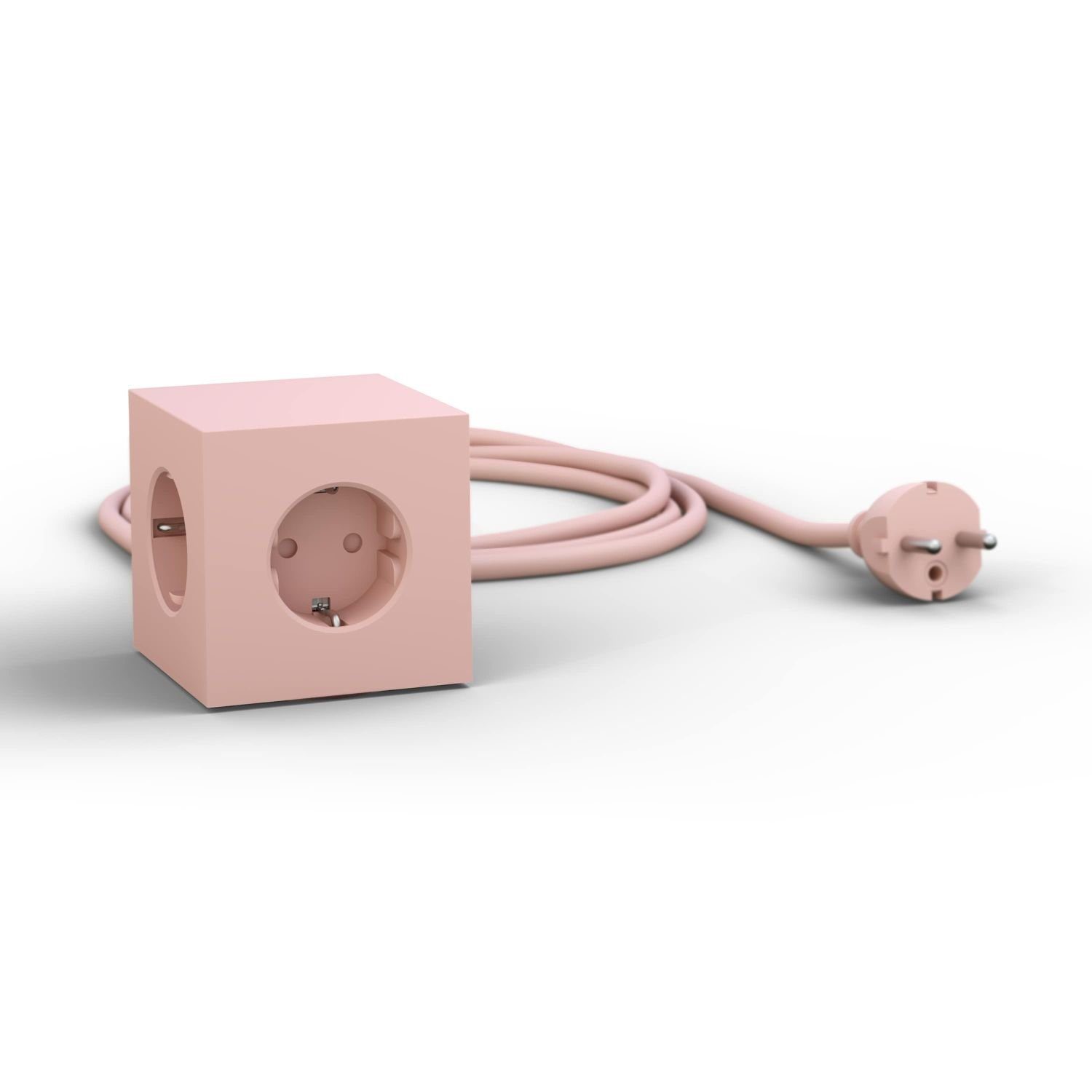 AVOLT Square 1 USB & Magnet Pink Mehrfachsteckdose 3-fach (USB-Anschlüsse, Kabellänge 1,8 m)