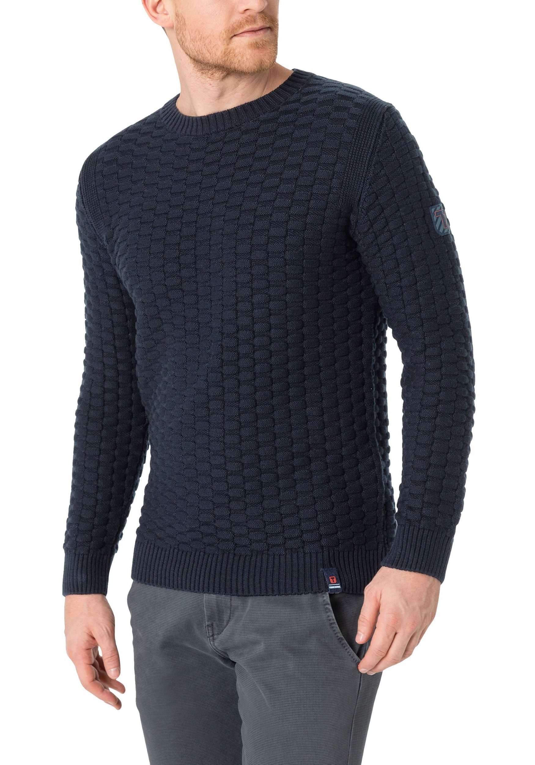 TIMEZONE Strickpullover Strickpullover Rundhals 3D Muster Regular Fit Heavy günstig online kaufen