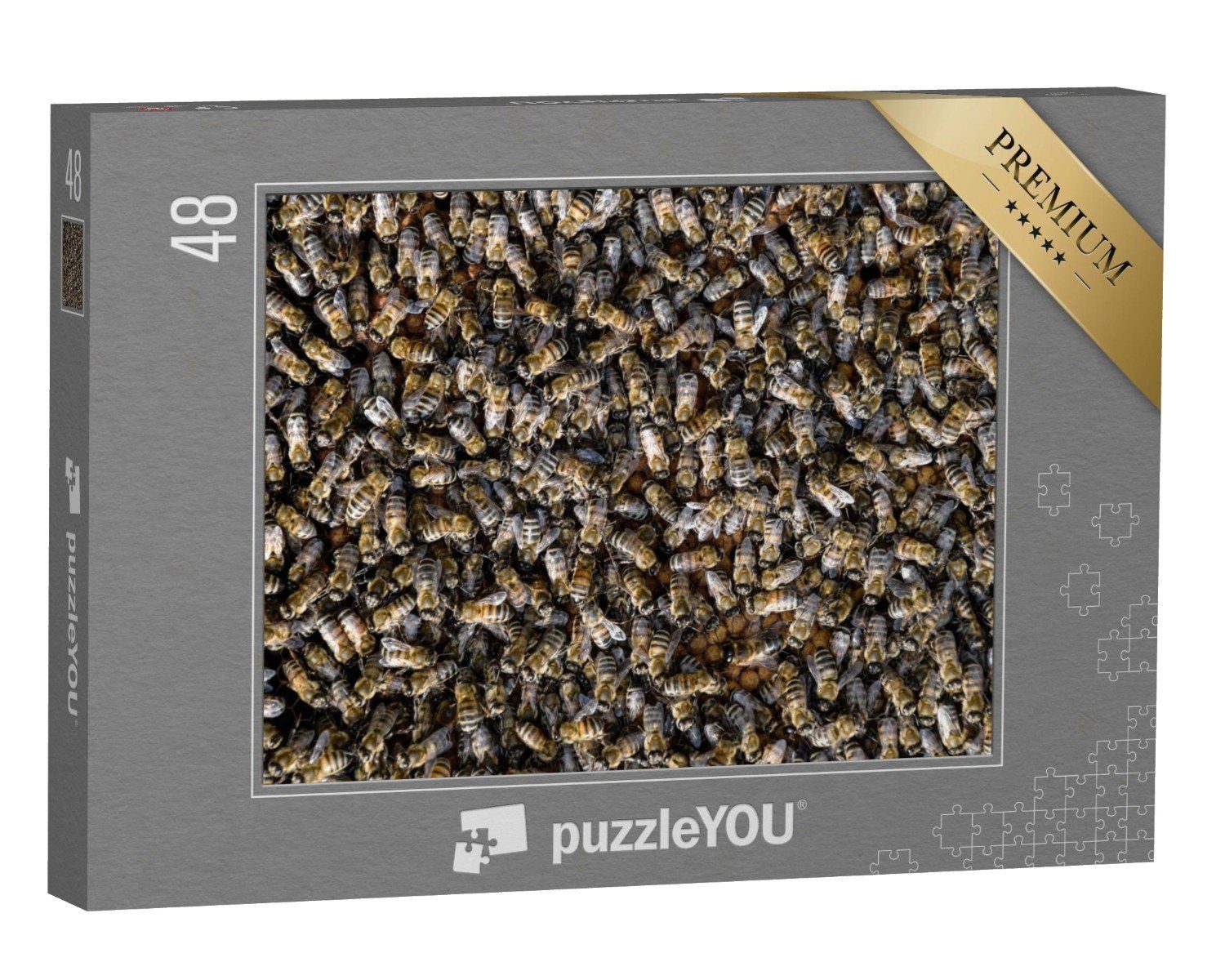 puzzleYOU Puzzle Ein Schwarm Honigbienen, 48 Puzzleteile, puzzleYOU-Kollektionen Impossible Puzzle, Spezielle Puzzle-Themen