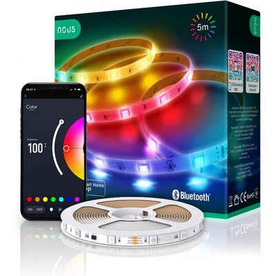 NOUS LED Stripe F6 - LED Strip - 5 m - RGB - Bluetooth - weiß