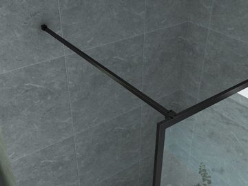 Aloni Walk-in-Dusche RECO100, Einscheibensicherheitsglas mit NANO-Beschichtung, Komplettrahmen