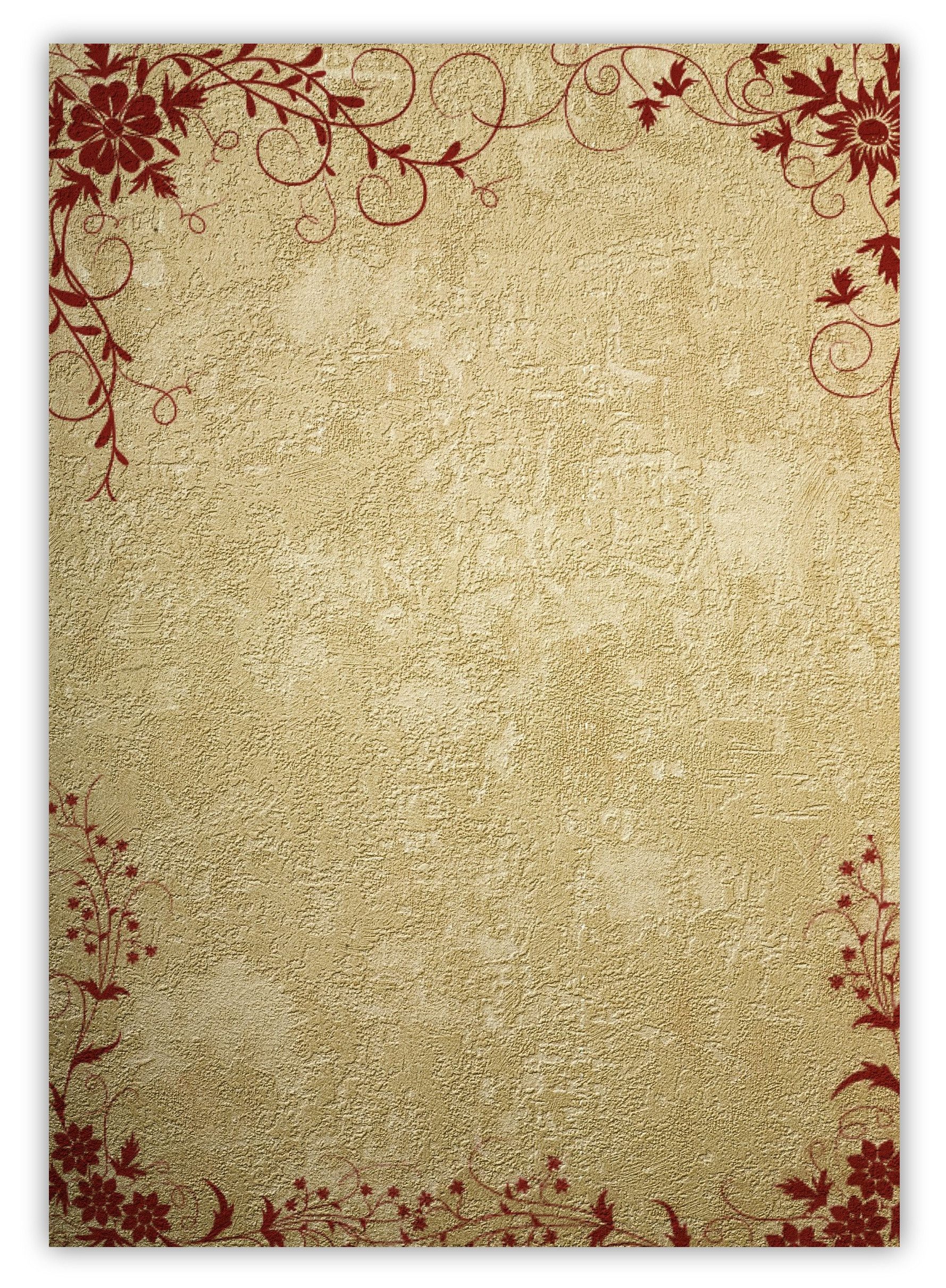 LYSCO Briefpapier Motivpapier Blumenvielfalt, ganzseitig DIN A4, gut beschreibbar, blumige Atmosphäre, für alle Drucker geeignet.