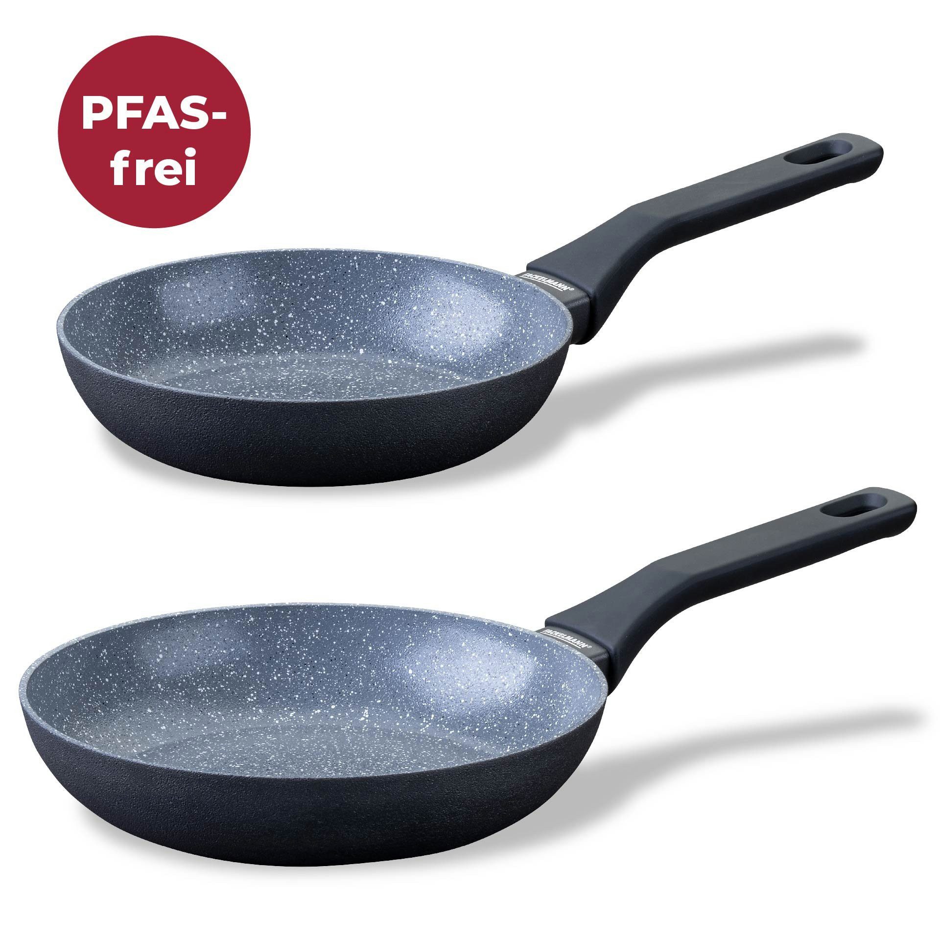 FACKELMANN Pfannen-Set Bratpfannen-Set, Aluminium-Pfannen, Non-Stick, Soft-Touch-Griff