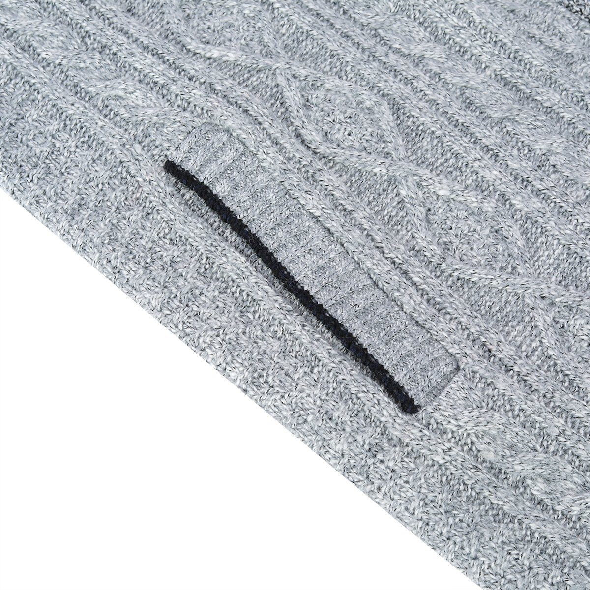 Allthemen Cardigan mit Stehkragen Herren Strickjacke mit reißverschluss – Bild 5 von 5