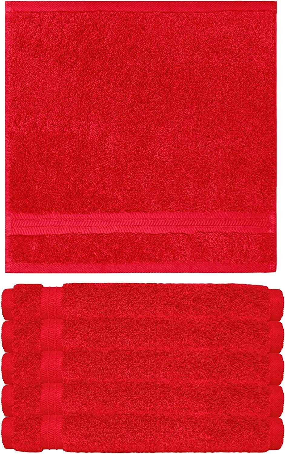 Lashuma 30x30 (Set, rot Seiftuch 6-tlg), Kleine Gästehandtücher cm Linz