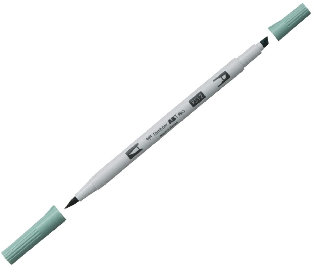 TOMBOW Filzstift Dual-Fasermaler ABT Pro Keilspitze/Pinselspitze Alkoholbasis holly gre