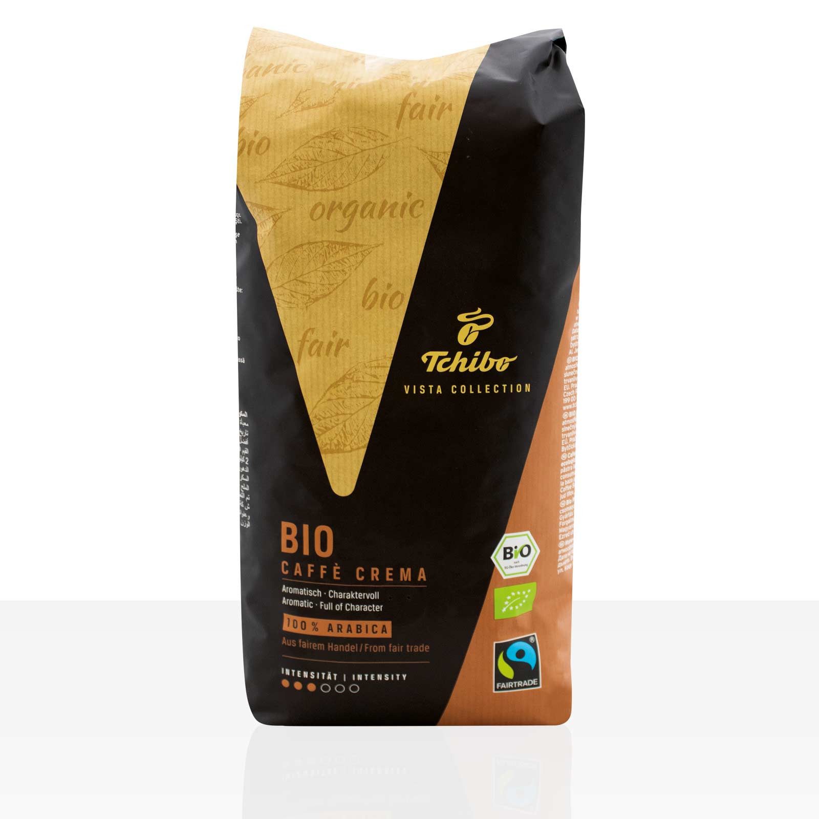 Tchibo Kaffee Tchibo Vista Collection Bio Caffe Crema 1kg Kaffeebohnen