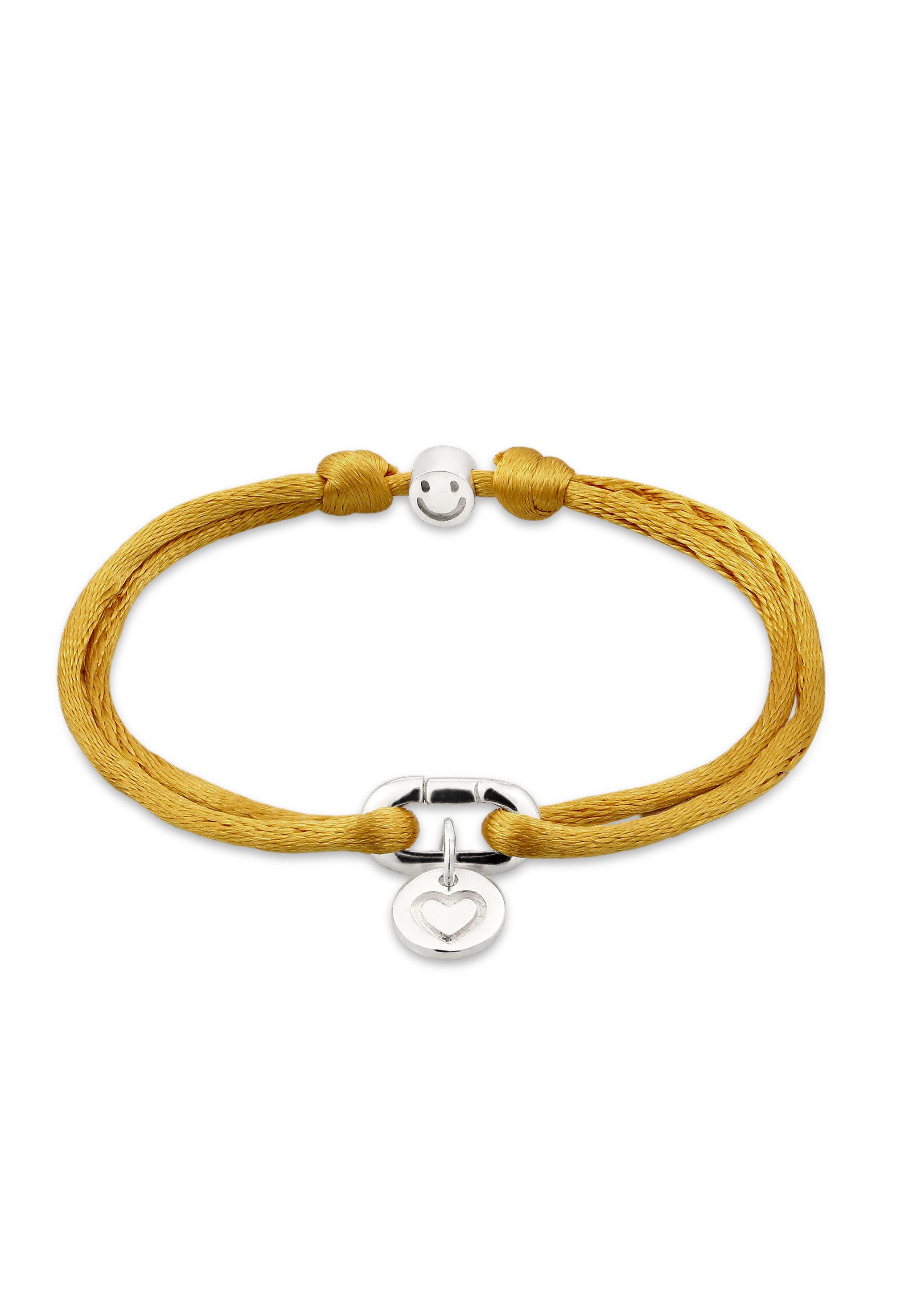 Elli Armband Satin Smiling Face 925 Sterling Silber (kein Set, 1-tlg)