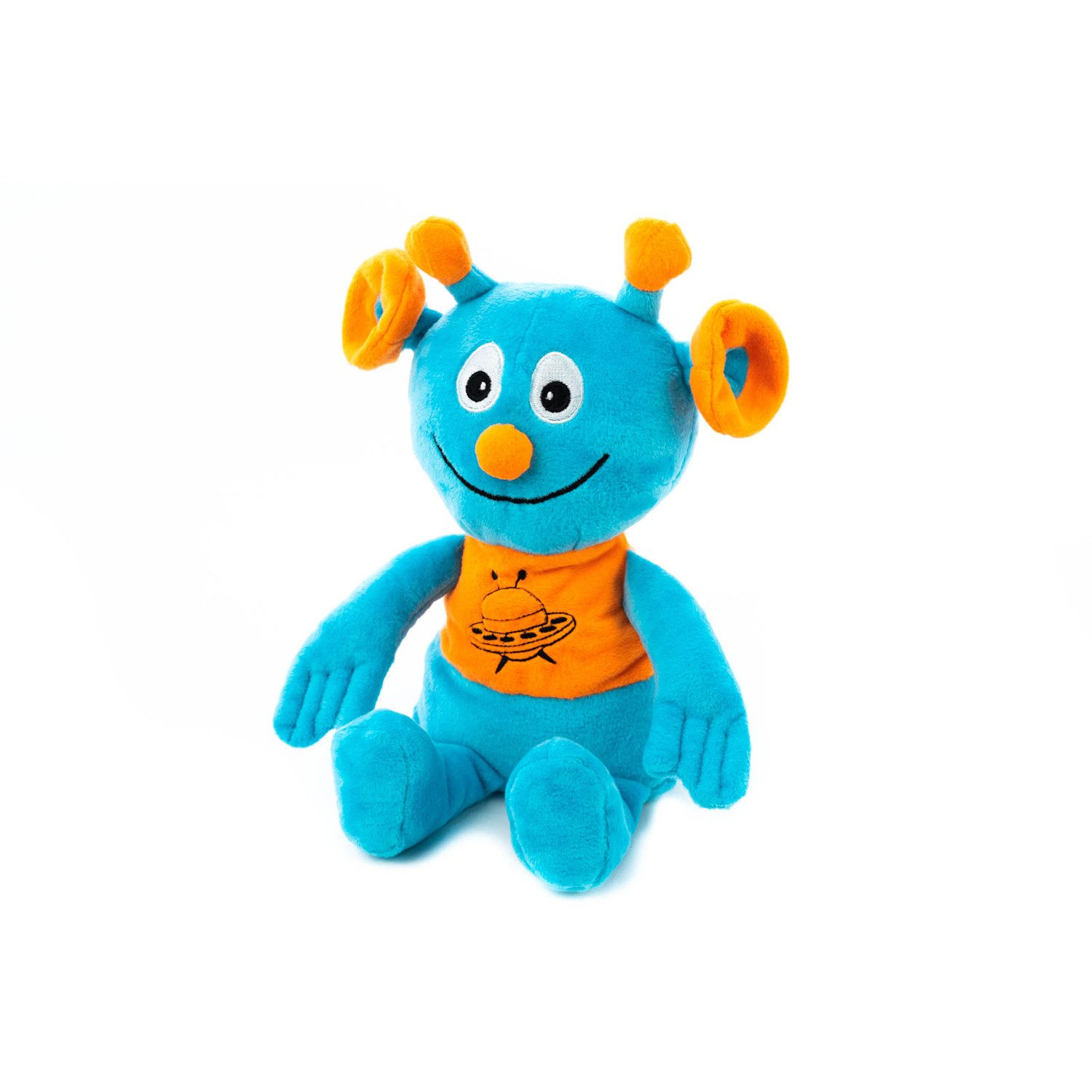 Habibi Plush Wärmekissen Habibi Wärmetier Alien blau/orange Mikrowelle/Ofen, (Wärmekuscheltier)