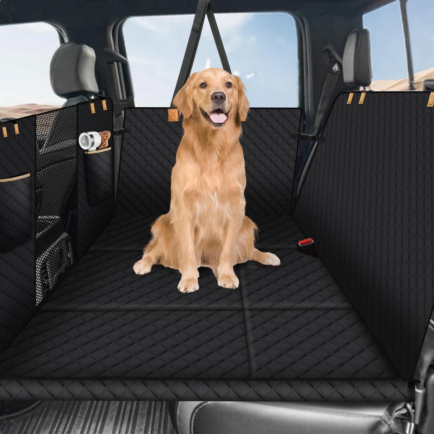 LuxusKollektion Tier-Autobett Hundedecke Auto Rücksitz LKW SUV Schwarz L