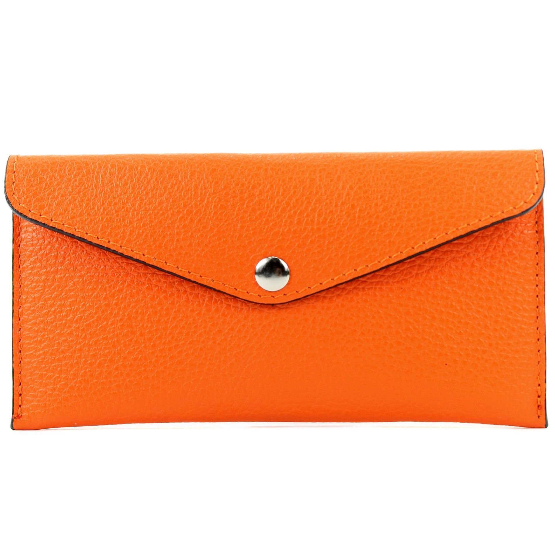 modamoda de Clutch P03, Echtleder Handmade in Italy Signalorange