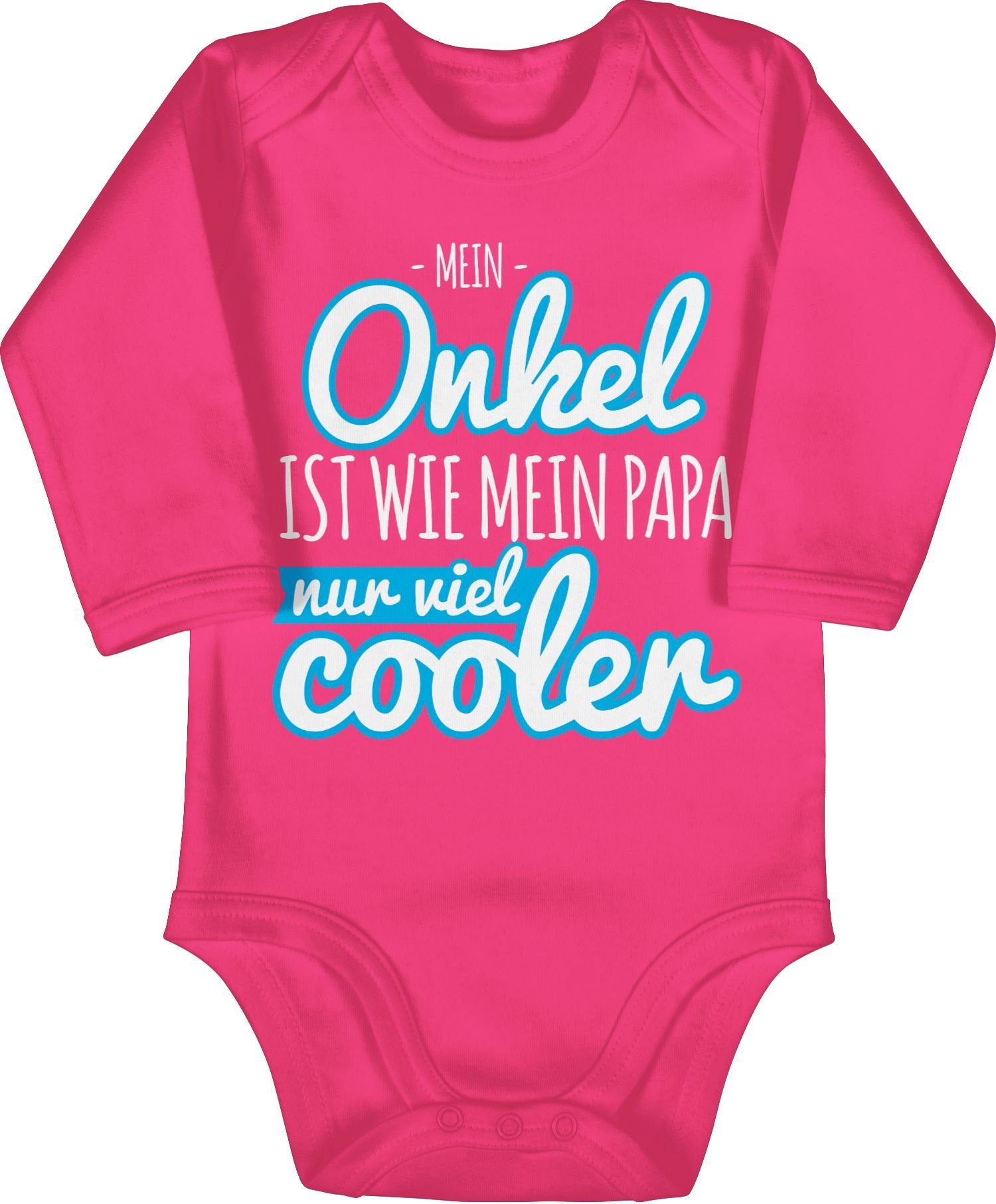 Shirtracer Shirtbody »Mein Onkel ist wie mein Papa nur viel cooler blau