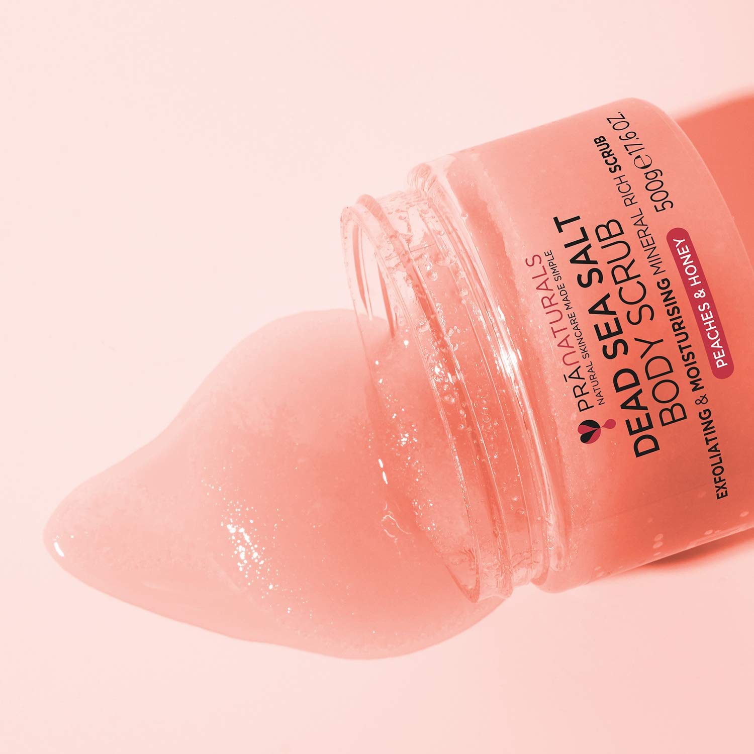 PraNaturals Salzpeeling Feuchtigkeitsspendend & pflegend, Natürlichen Ölen & Mineralstoffen, Peeling mit 100 % Bio- Salz aus dem Toten Meer