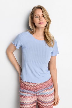 Rich & Royal T-Shirt Damen T-Shirt in Ripp-Optik (1-tlg)