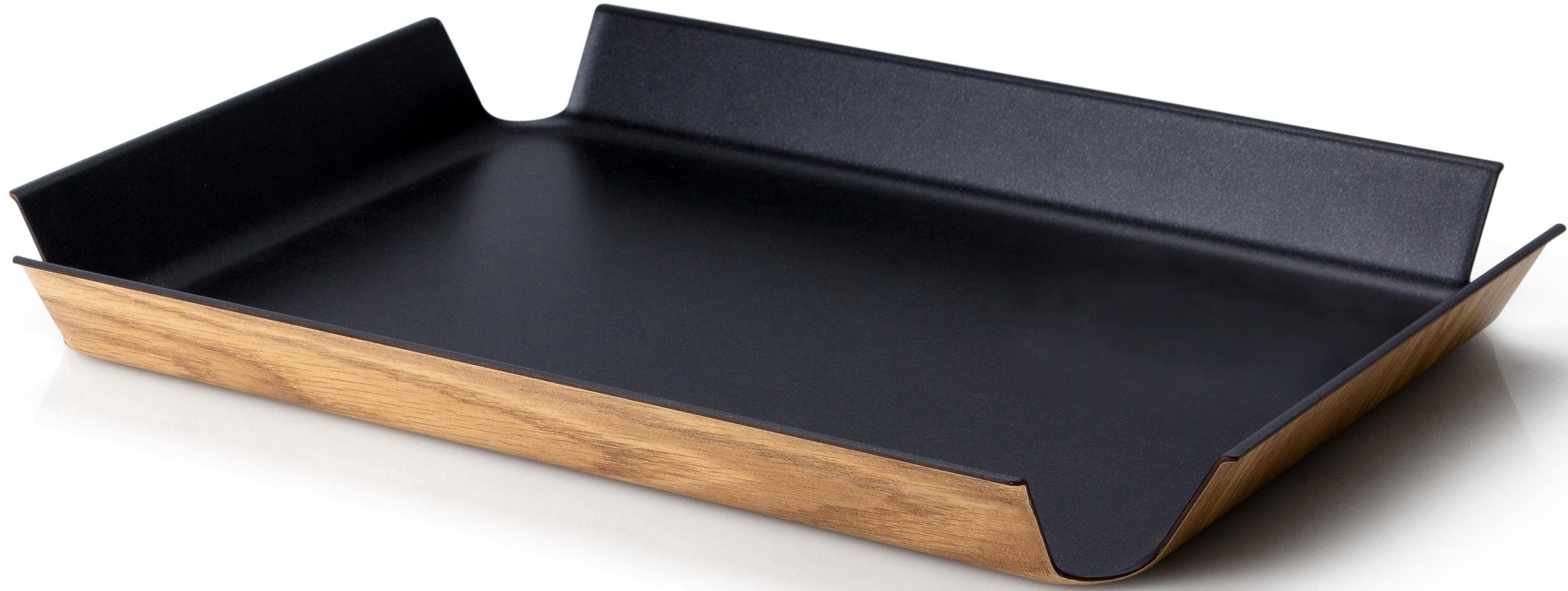 schwarz Tablett, (1-tlg) Holz, Continenta