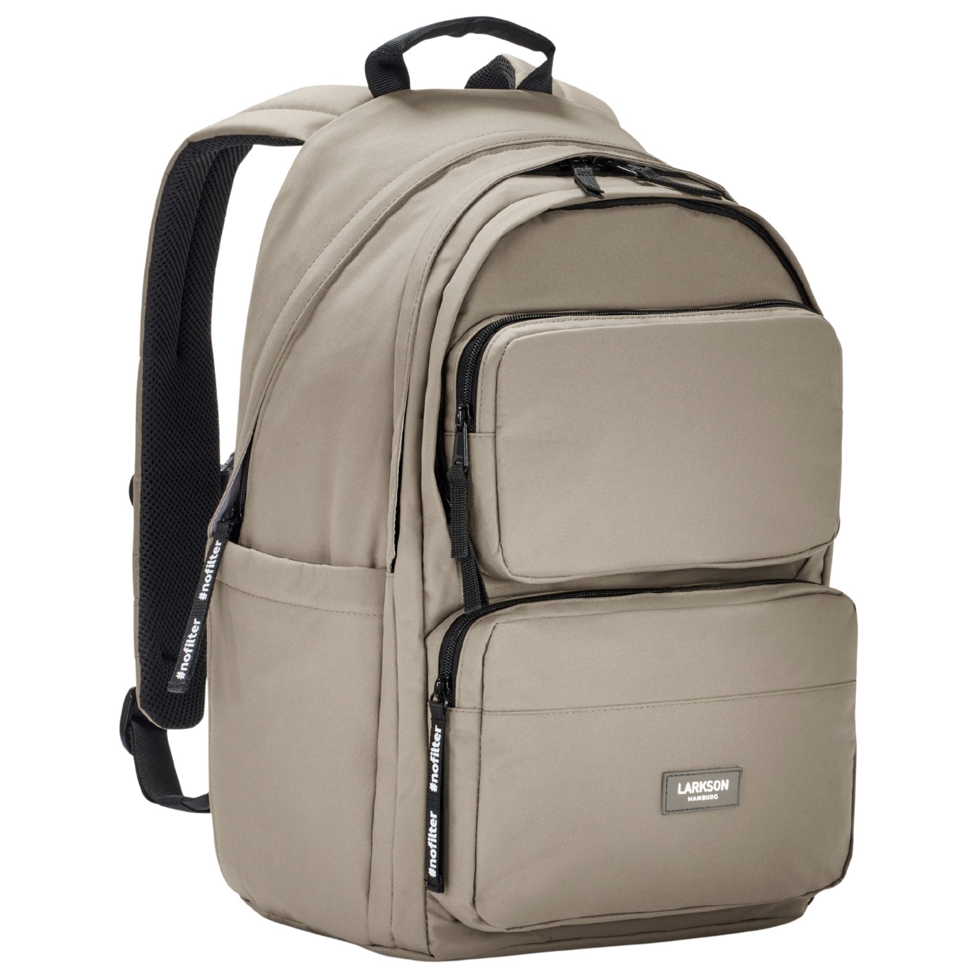 LARKSON Schulrucksack No 3 Advanced Rucksack für Schule, Mädchen Jungen (1-tlg), 3 Hauptfächer, Seitentasche, Laptopfach, Wasserabweisend