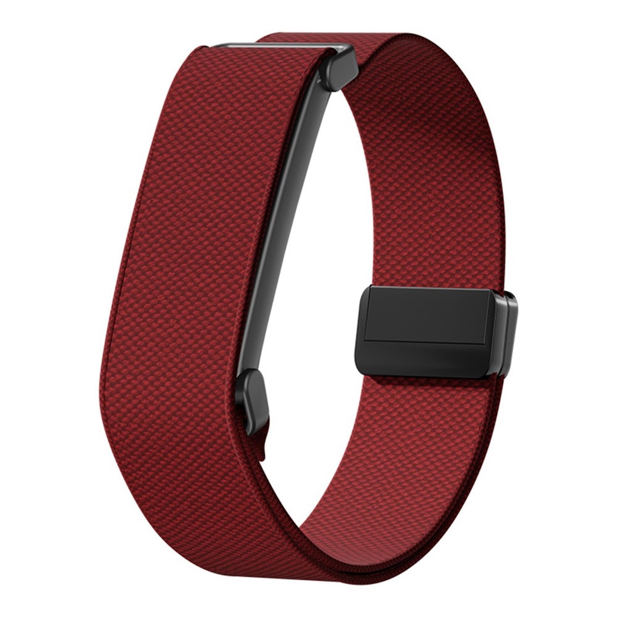 Wigento Smartwatch-Armband Nylon für Google Fitbit Air Magnetverschluss Sport Ersatz Rot, Magnetverschluss, verstellbare Länge, elastisch