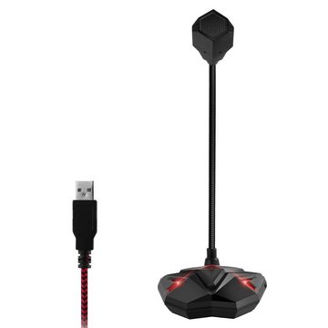Insma Standmikrofon, USB Mikrofon für PC Desktop Laptop mit LED Licht