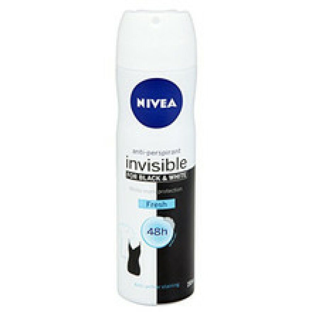 Spray Deo-Zerstäuber 150 Nivea & ml Fresh Invisible Nivea Black White Antitranspirant