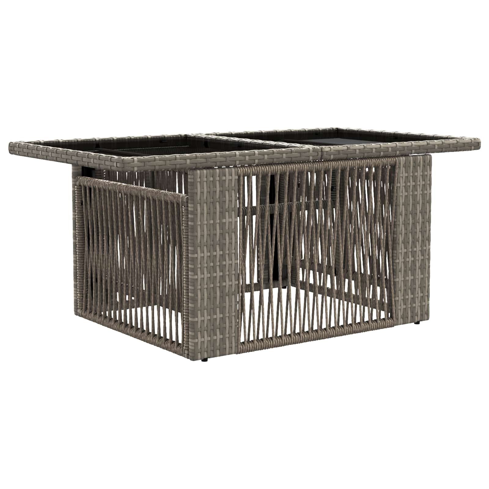 vidaXL Gartentisch Garten Lifting Up Tisch Grau 100 x 55 x 37 cm (1-St)