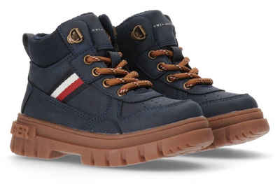 Tommy Hilfiger LACE-UP BOOTIE Schnürboots mit auffälligem Logoschriftzug an der Laufsohle