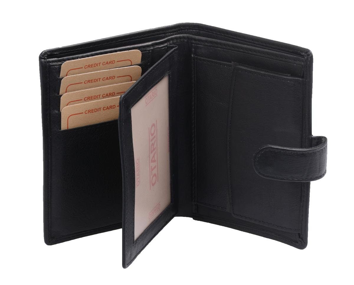 Otario Geldbörse Schwarze Kombibörse Hochformat mit entnehmbarer Ausweismappe