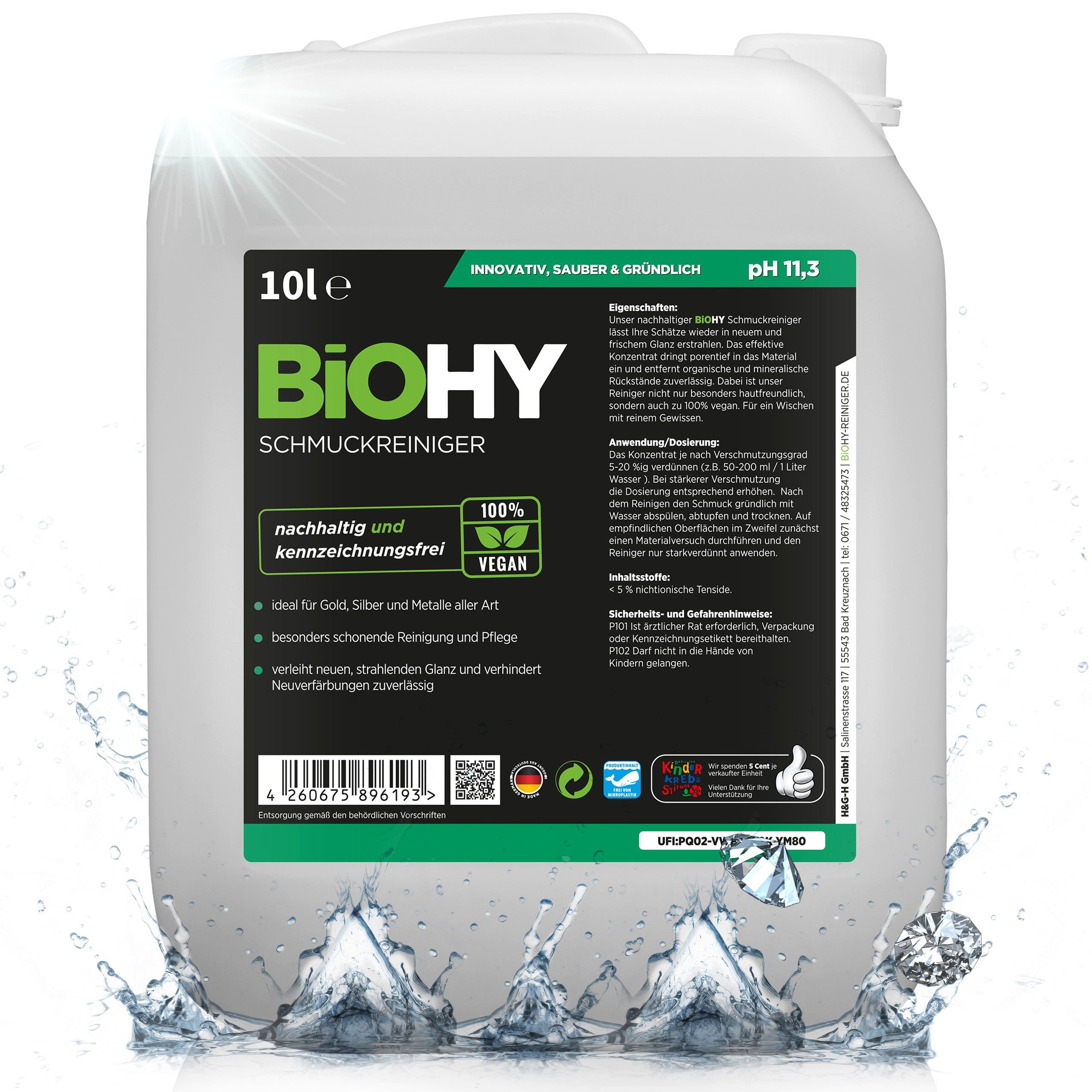 Thumbnail - BiOHY Schmuckreiniger 12er Pack (12 x 1 Liter Flasche) Schmuckreiniger (12-St)