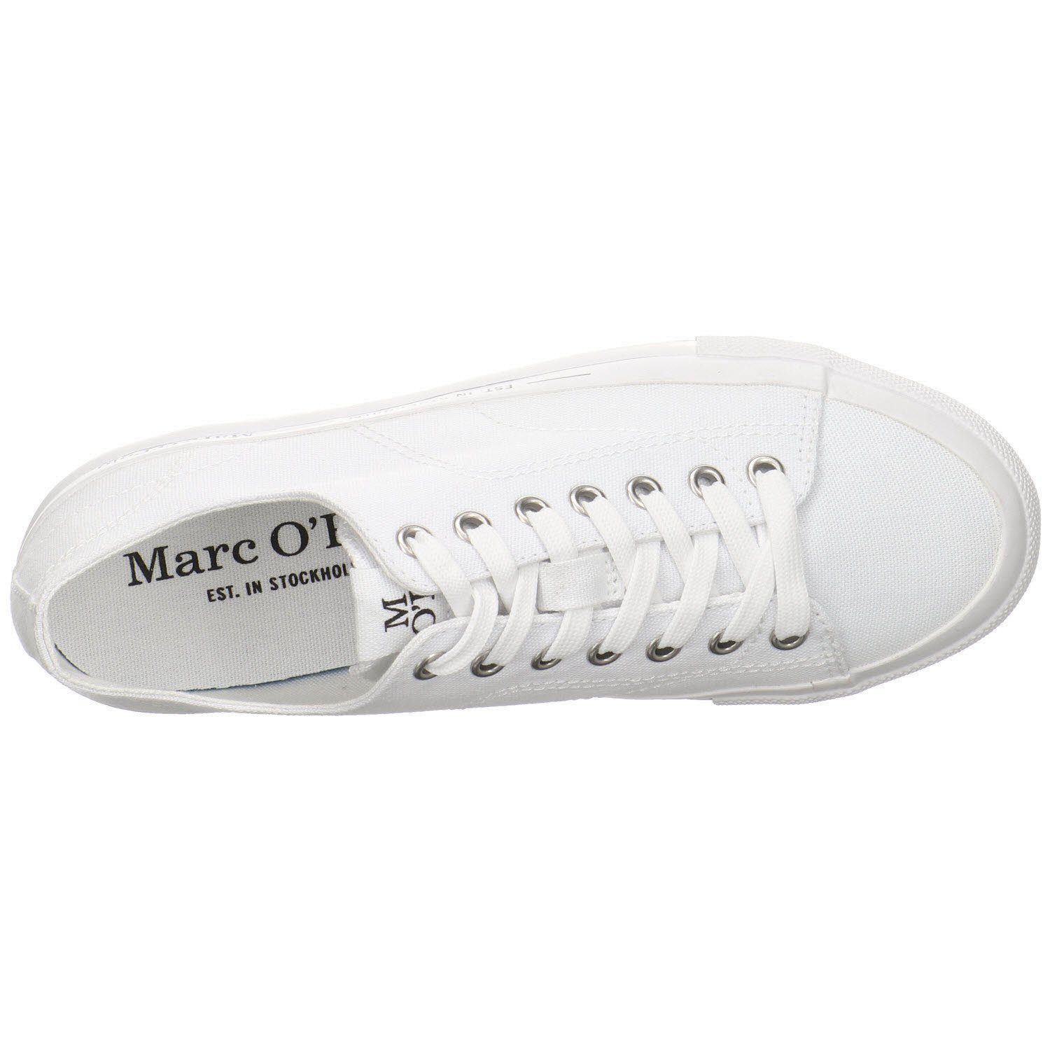 Marc O'Polo Damen Sneaker Schuhe Schnürschuh Halbschuhe Sport white Sneaker Textil