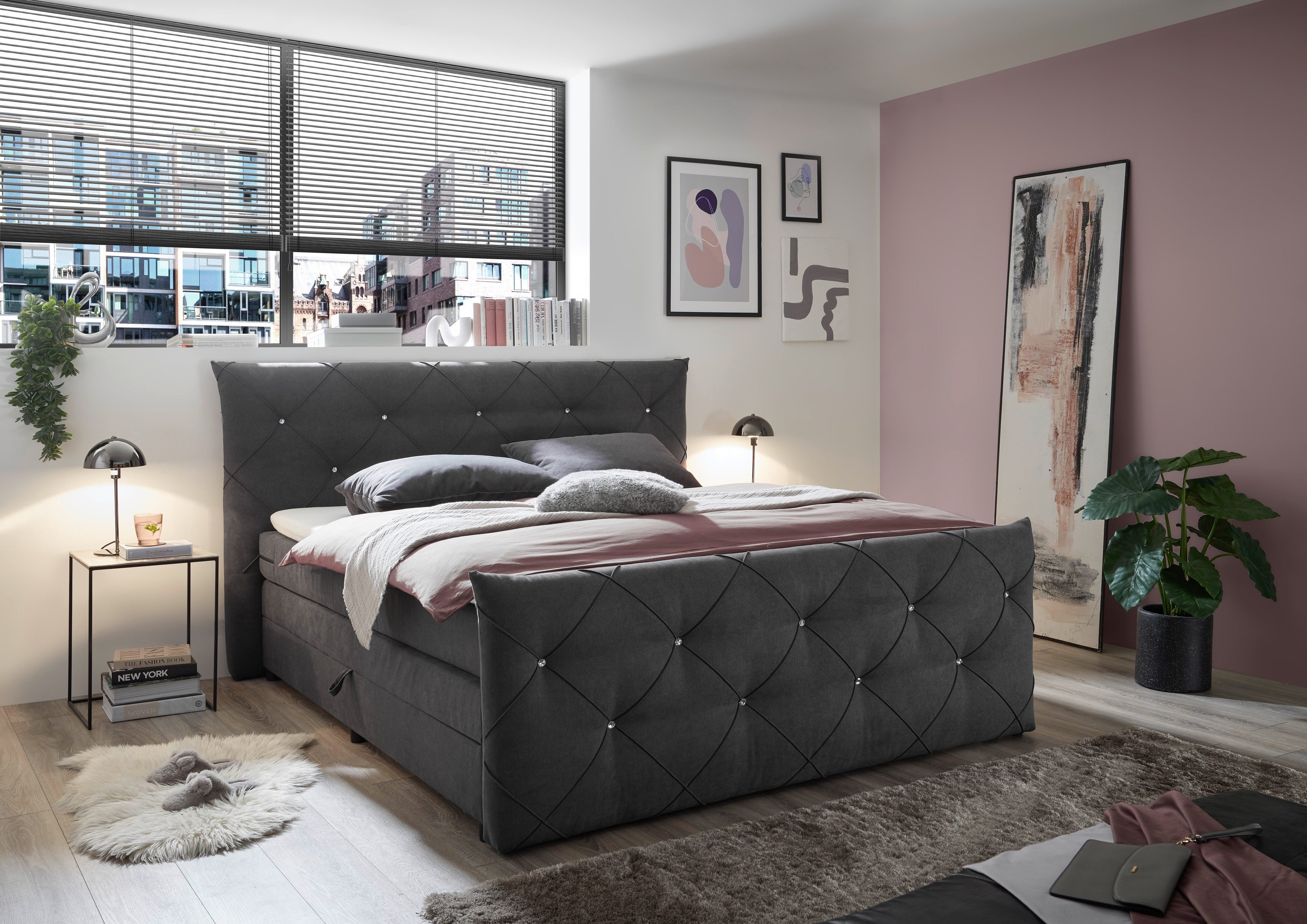 ED EXCITING DESIGN Boxspringbett Villano, mit günstig online kaufen