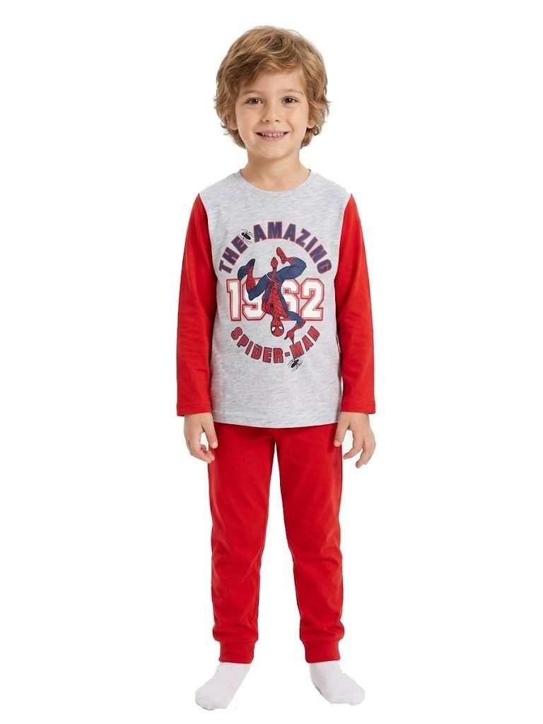 Spiderman Pyjama Spider-Man Kinder Pyjama: Weicher Longpyjama für Jungen & Mädchen Set Spiderman Schlafanzug Jungen + Mädchen