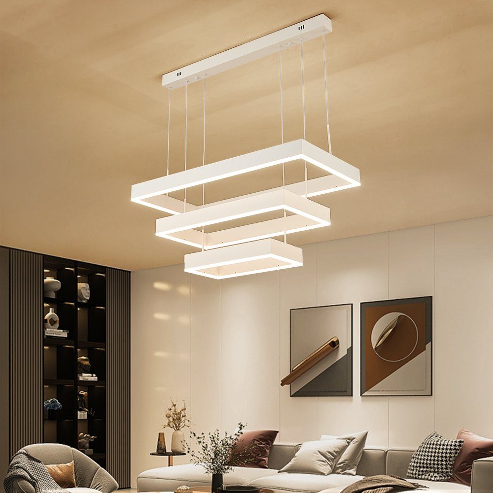 Euroton LED Pendelleuchte LED Pendelleuchte 6053 Fernbedienung warmweiß bis kaltweiß einstellbar, LED fest integriert