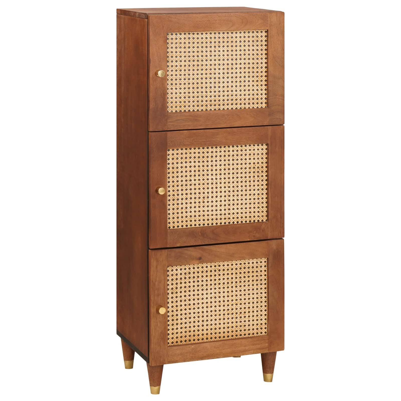 vidaXL Sideboard vidaXL Hohes brett Braun 40 x 33,5 x 110 cm Massivholz Mango