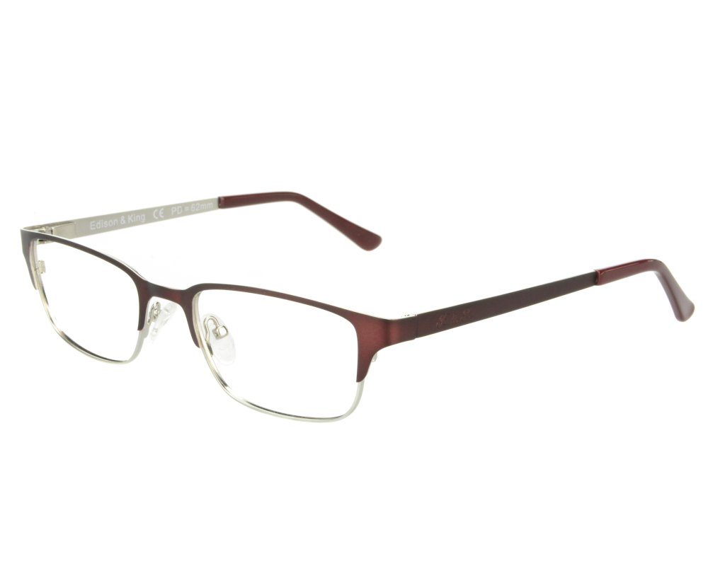 Edison & King Lesebrille Unity rot-silber