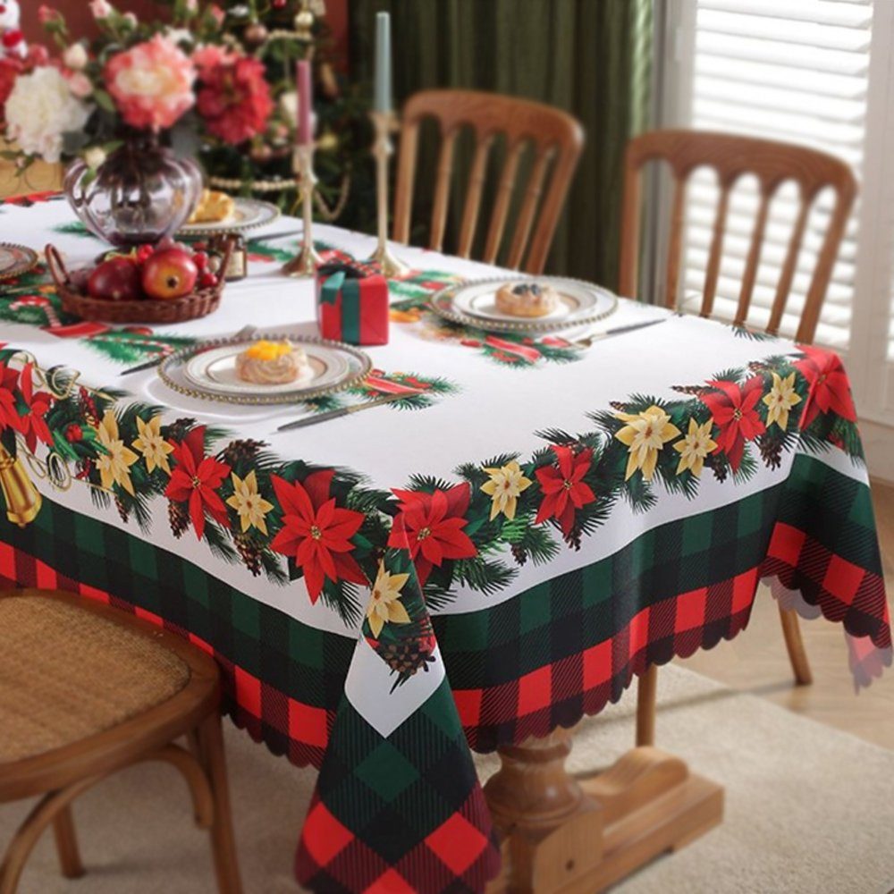 Dekorative Tischdecke Tischdecken für Weihnachtsfeiern, B Weihnachtsfeier (1-tlg), den für Restaurant für Esszimmer Deko Tischdecken Advent