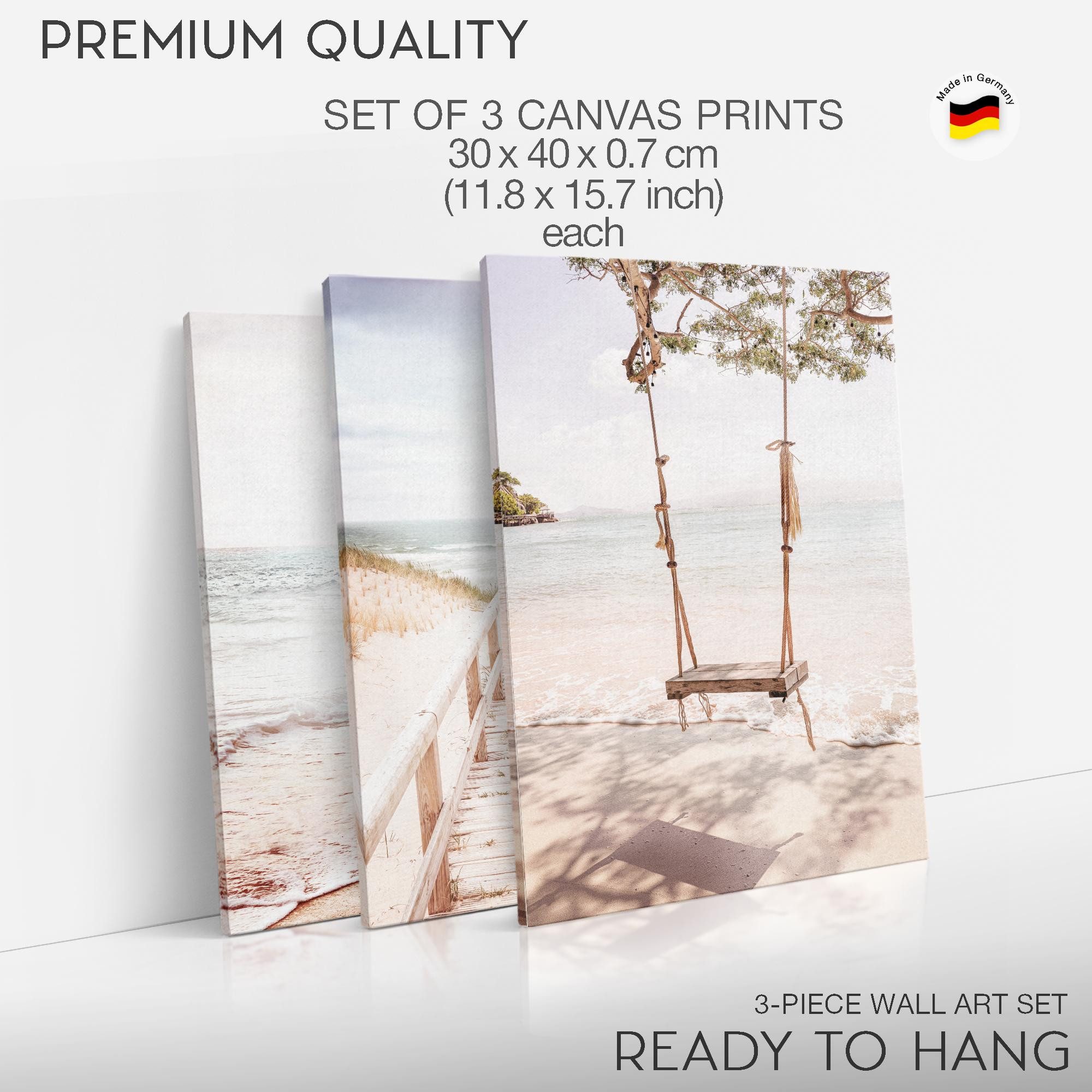 Novart Wandbild Meer Strand Ostsee Nordsee Bilder Set AUFHÄNGFERTIG Wohnzimmer, Ostsee – Bild 5 von 5