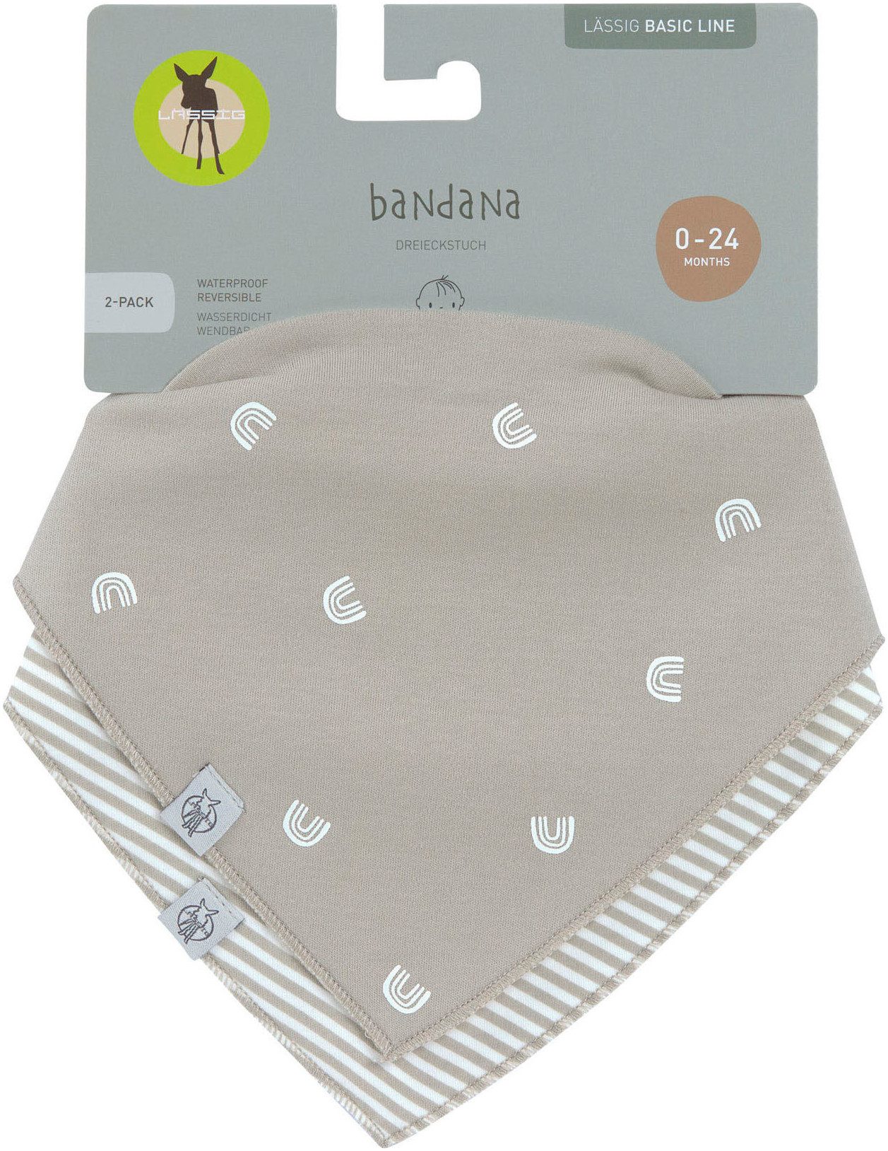 LÄSSIG Dreieckstuch Bandana, Rainbow, (Set, 2-St), für Babys, wasserdicht – Bild 5 von 5