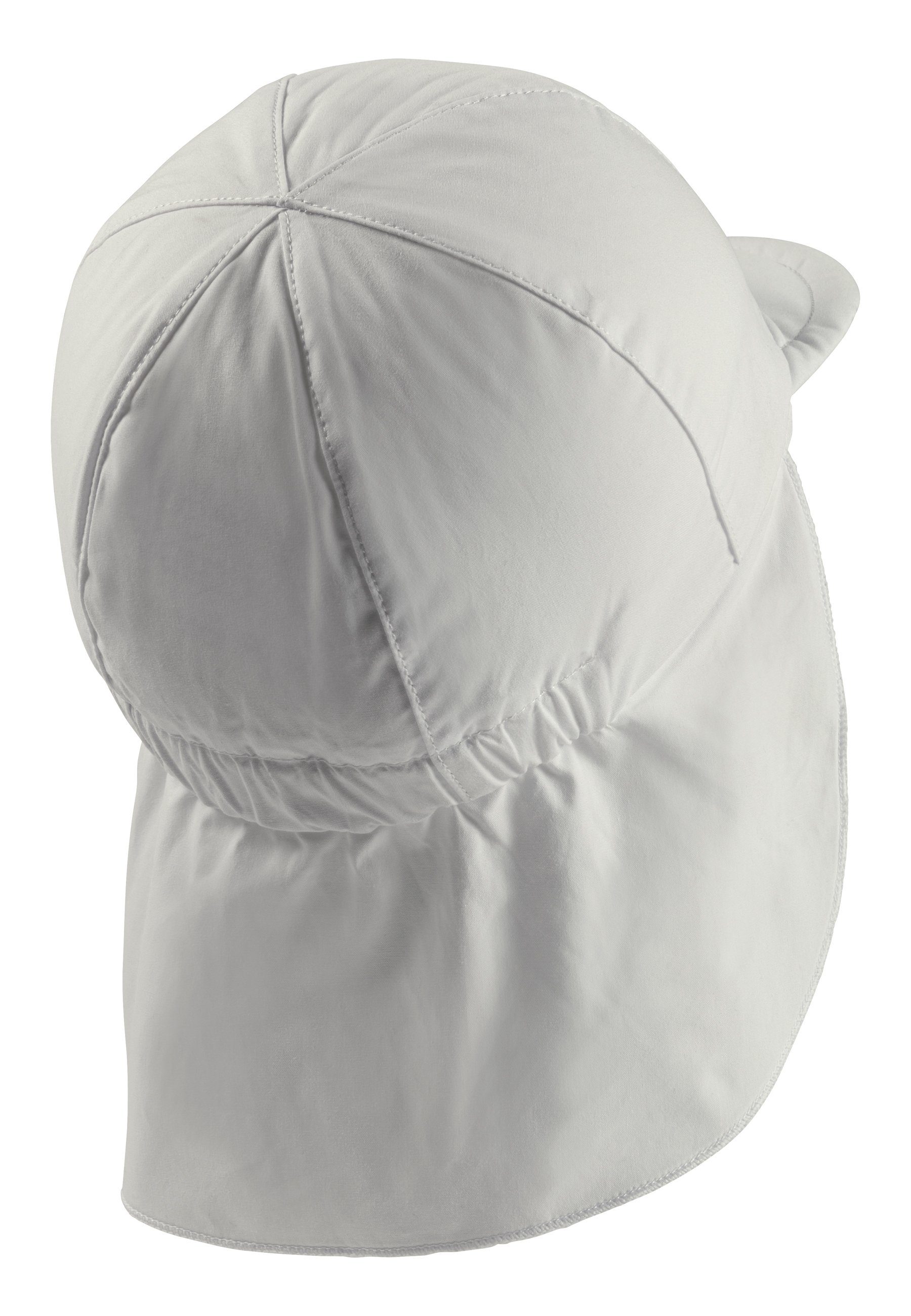 Sterntaler® Schirmmütze 50+ Schirmmütze mit Nackenschutz uni (1-St) Kinderhut aus UV-Popeline mit Bindeband und UV-Schutz 50+