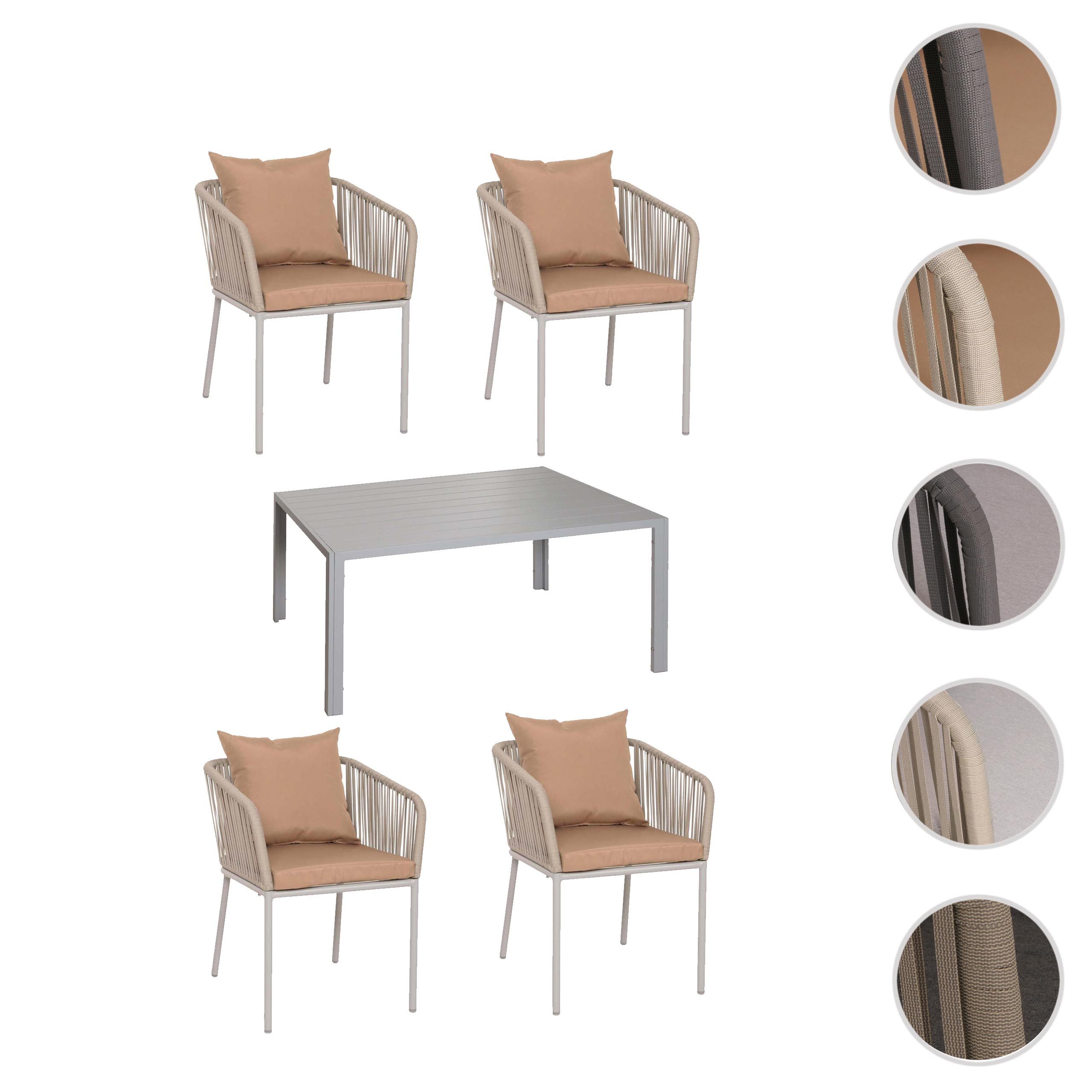 MCW Sitzgruppe MCW-N41-4, (Set, 5-tlg., 5-teilig), Witterungsbeständig und besonders pflegeleicht