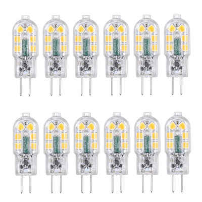 Tidyard LED-Leuchtmittel AC / DC 12 V 3 W G4 LED-Glühbirne 360 ° Abstrahlwinkel, 12 St.