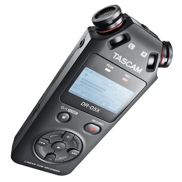 Tascam DR-05X Recorder Digitales Aufnahmegerät (mit Zubehör und Kopfhörer)
