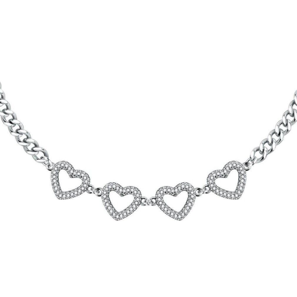 Kette mit Einhänger Romantic steel necklace with hearts Bagliori SAVO22