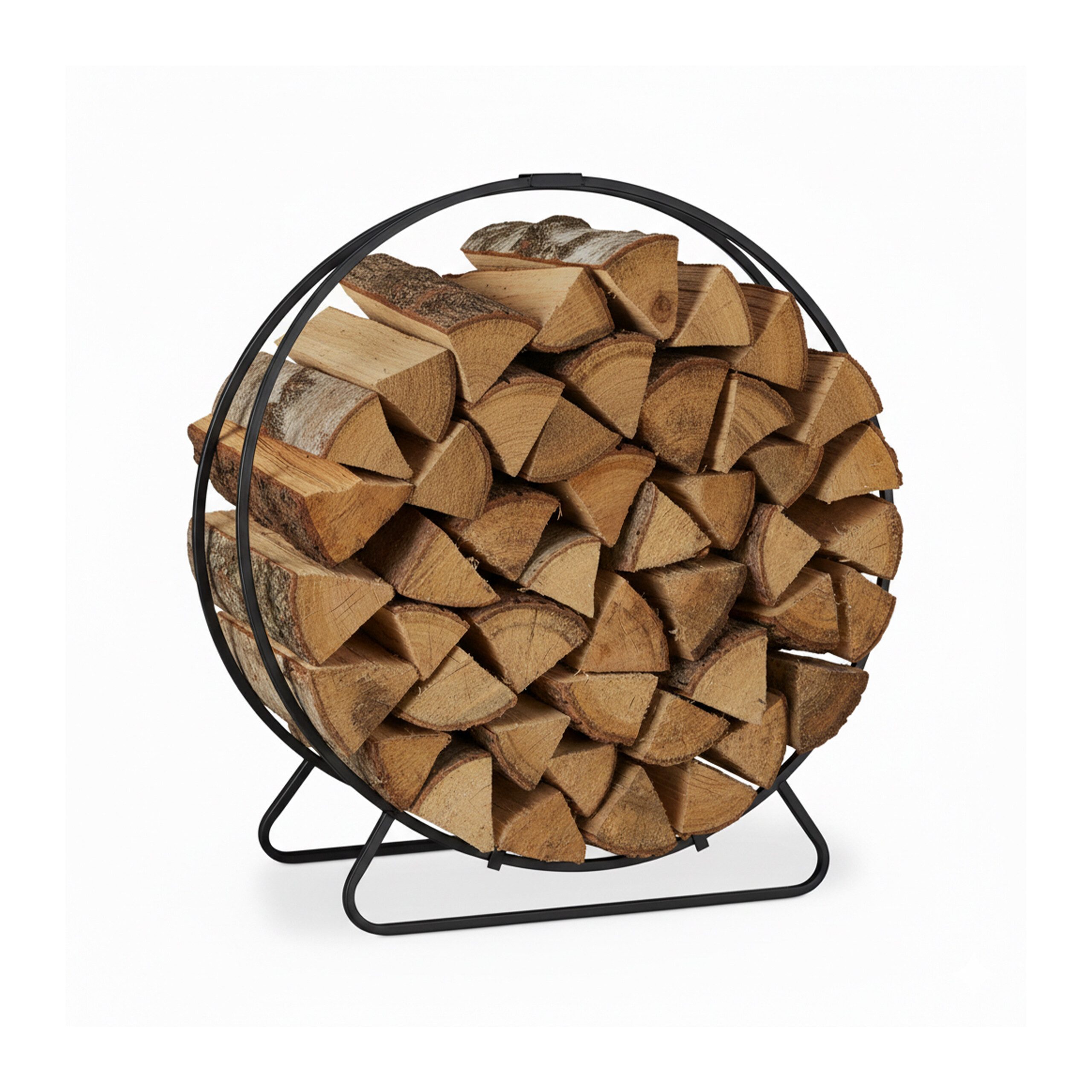 relaxdays Kaminholzregal Rundes Kaminholzregal, BxTxH:61x26x65 cm