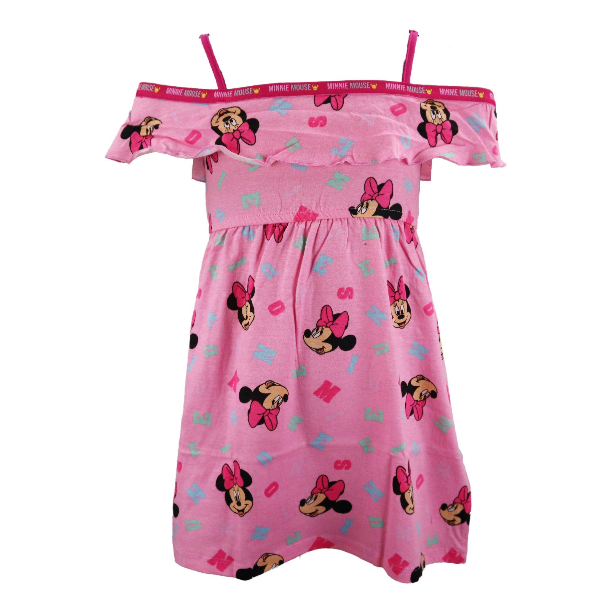 Sommerkleid Disney Minnie Maus Kinder Mädchen kurzarm Kleid