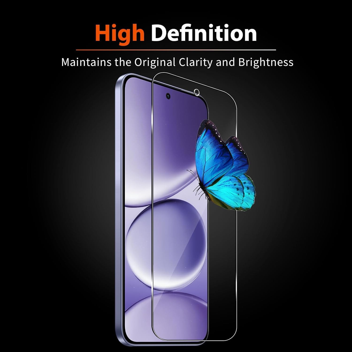 CLM-Tech Displayschutzglas 3X für Xiaomi Redmi Note 15 Pro 5G 6,83 Zoll, (Nicht 4G) Panzerglas Folie - Blasenfreie Anbringung und kratzfest -, 3 Stück, Anti-Fin – Bild 4 von 5