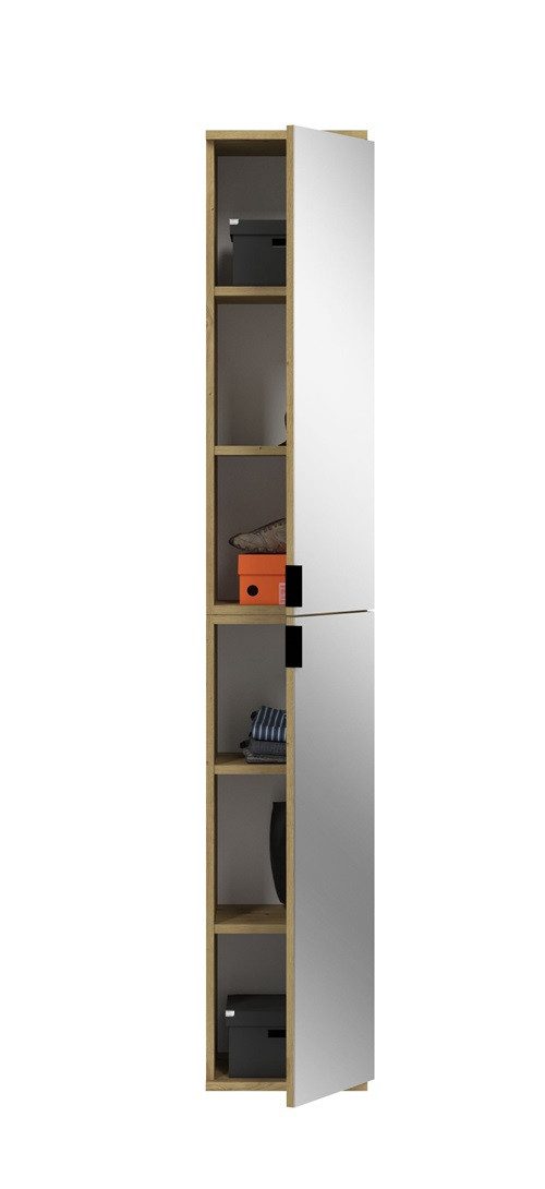 xonox.home Kleiderschrank Garderobenschrank Projekt X, Artisan Eiche, Spiegeltüren 30 cm