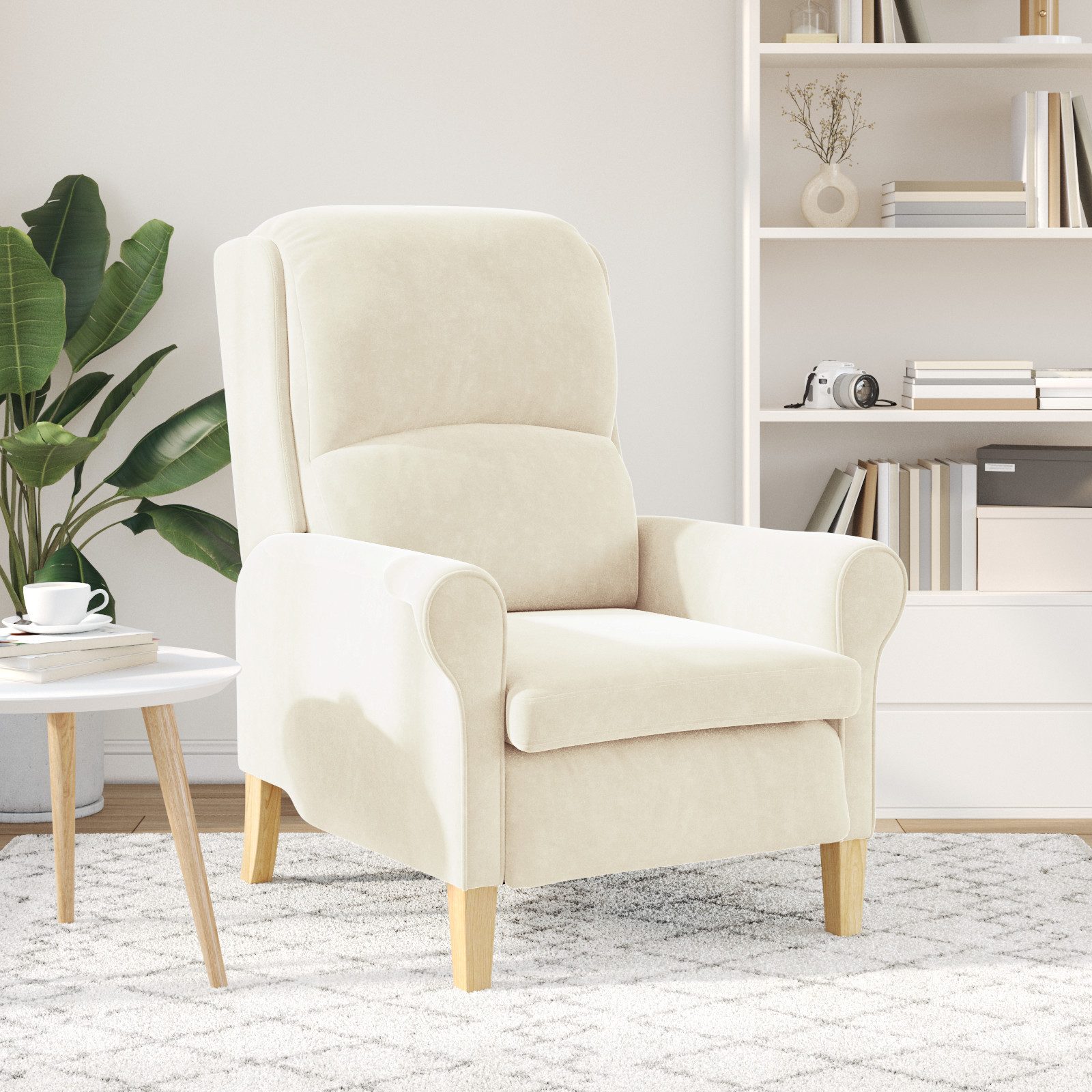 vidaXL Sessel Creme Sessel Creme Stoff günstig online kaufen