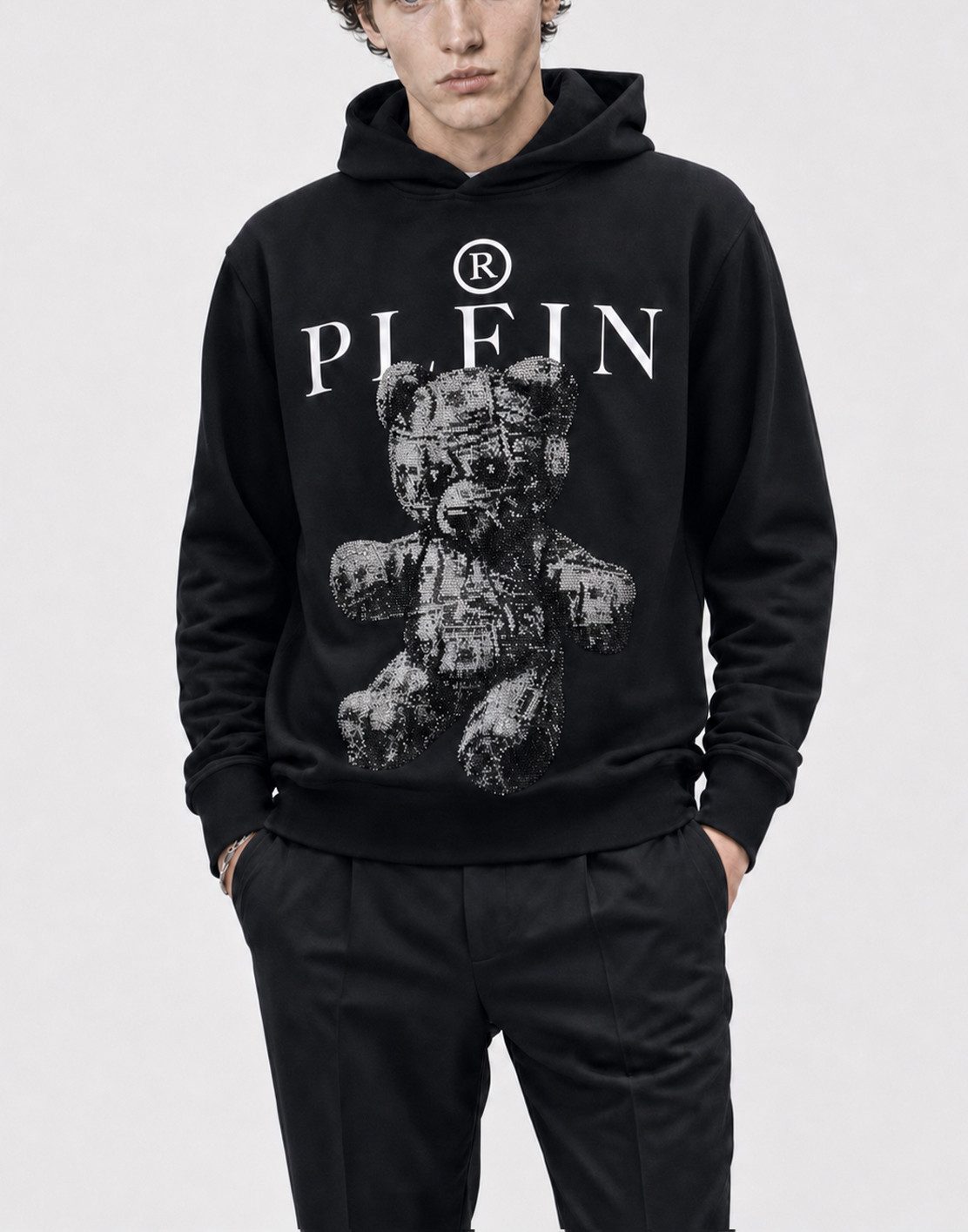 PHILIPP PLEIN Sweatshirt Teddy Mit Schmucksteinen