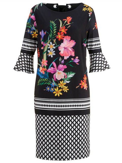 Alba Moda Kleid mit exklusivem Kombinationsdruck in schwarz